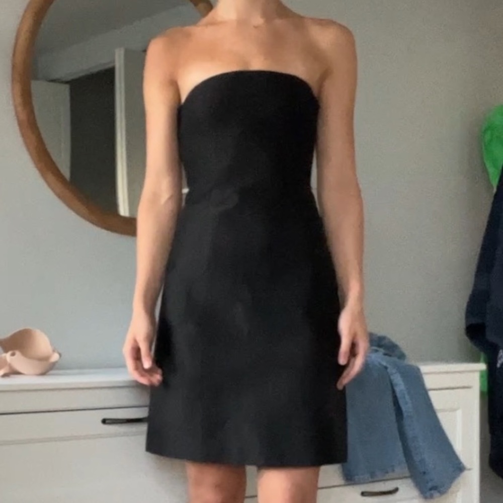 Theory strapless cocktail dress
